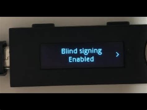 enable blind signing ledger.